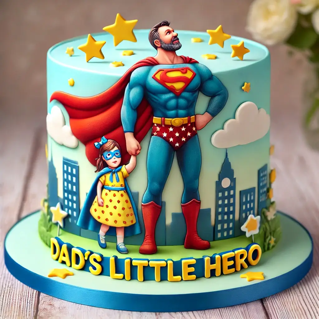 Father-Daughter superhero Cake