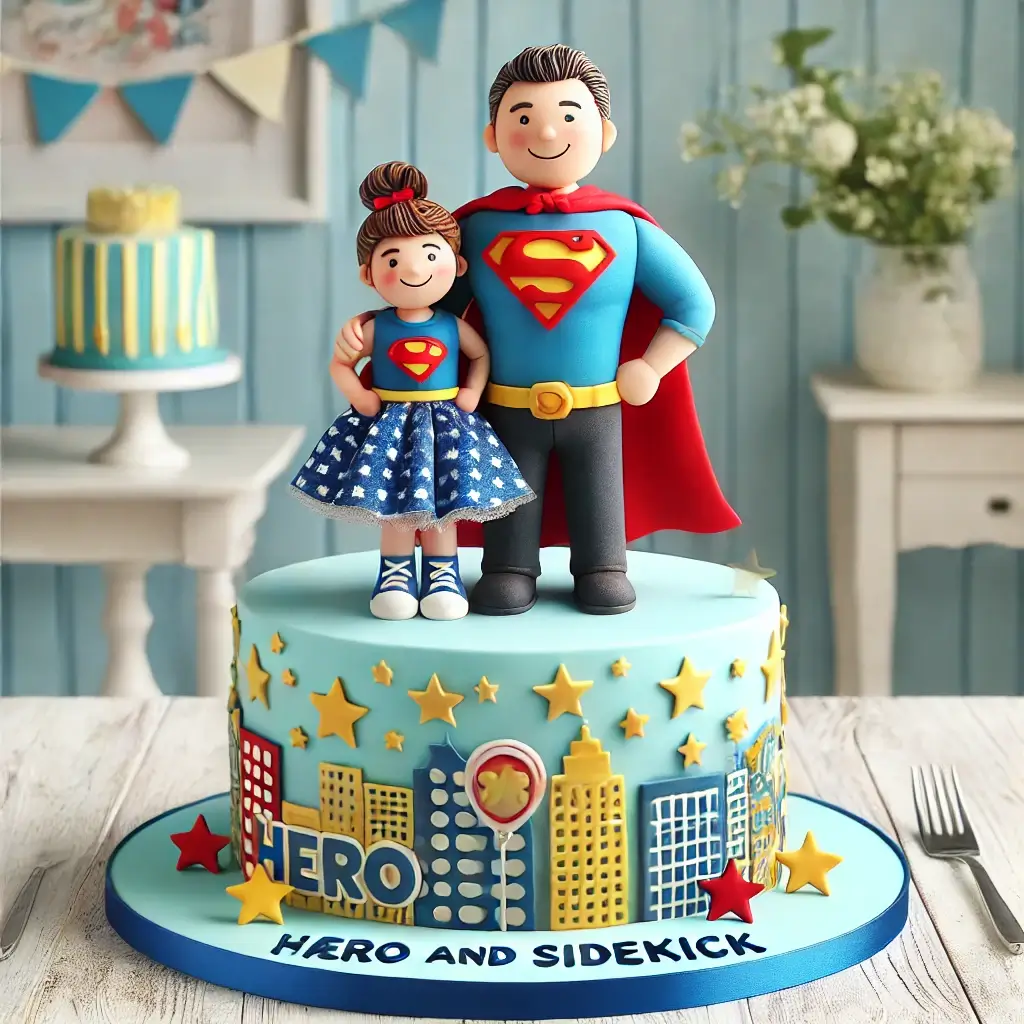 Hero and Sidekick Cake